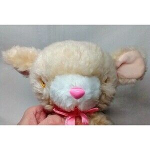 Elka Toys Lamb Vintage Orange Eyes Pink Nose *See Photos*  AUSTRAILIAN !  RARE